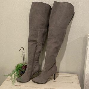 Over the knee heeled boot